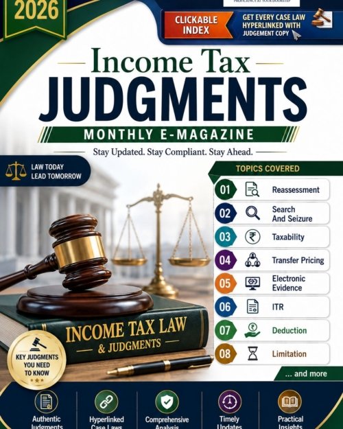 Income Tax (Direct Tax) Judgments Monthly E-Magazine – May 2026